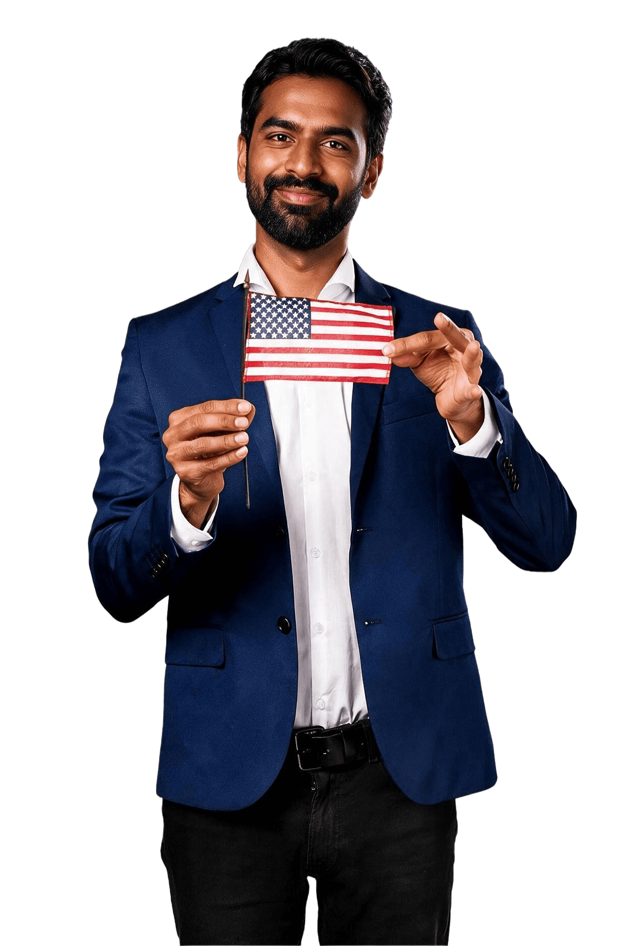 Man with USA Flag